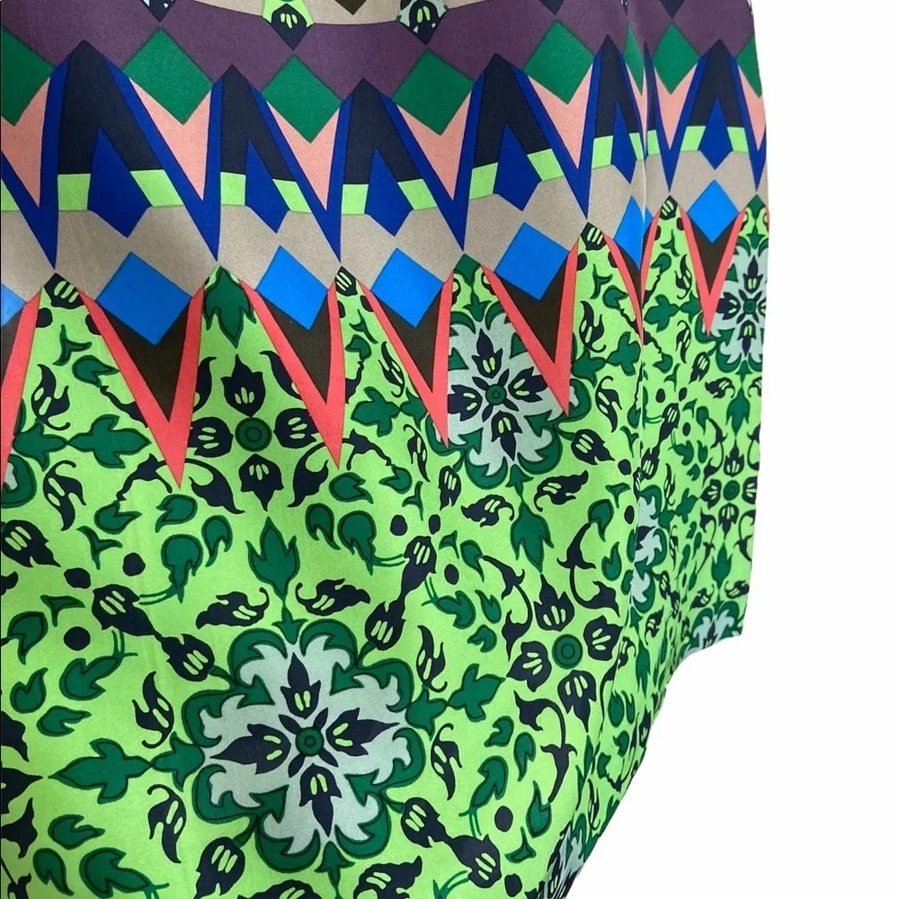 J. Crew Multicolor Geometric Short Sleeve Blouse